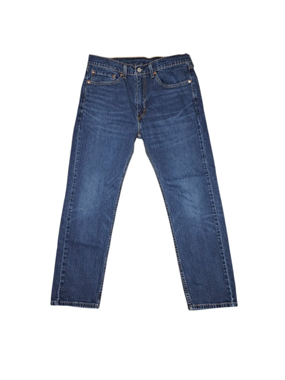 Levis 505 Regular Fit Mens Jeans Straight Leg Blue 34x29 Dark Wash 00505-2195